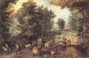 Jan Brueghel The Elder Landscape with a Ford USA oil painting artist